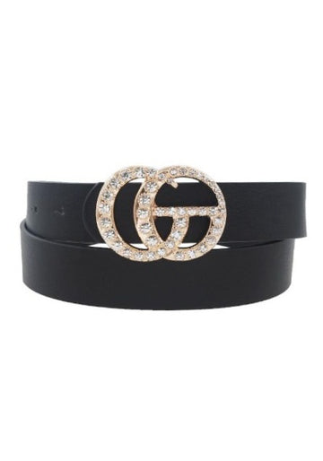 Gia- Gold Crystal Rhinestone Statement Belt