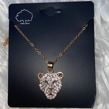 Jaguar Crystal Rhinestone Necklace