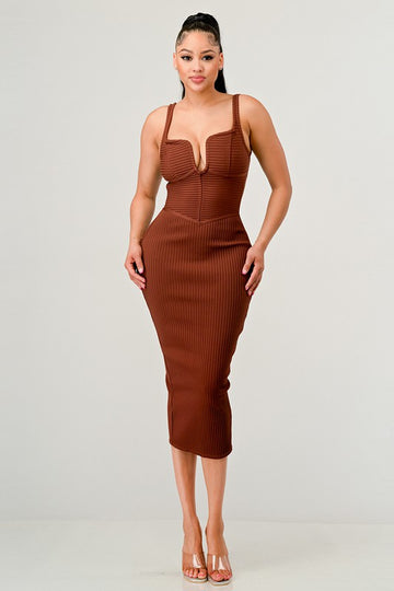 ATHINA IT FEELS LIKE FALL MIDI DRESS