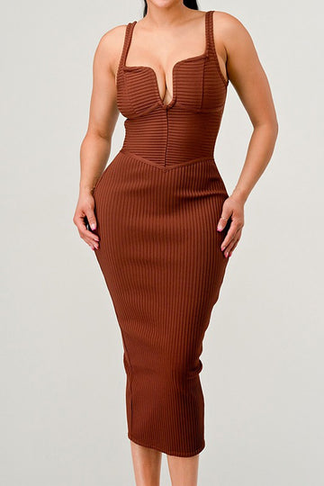 ATHINA IT FEELS LIKE FALL MIDI DRESS